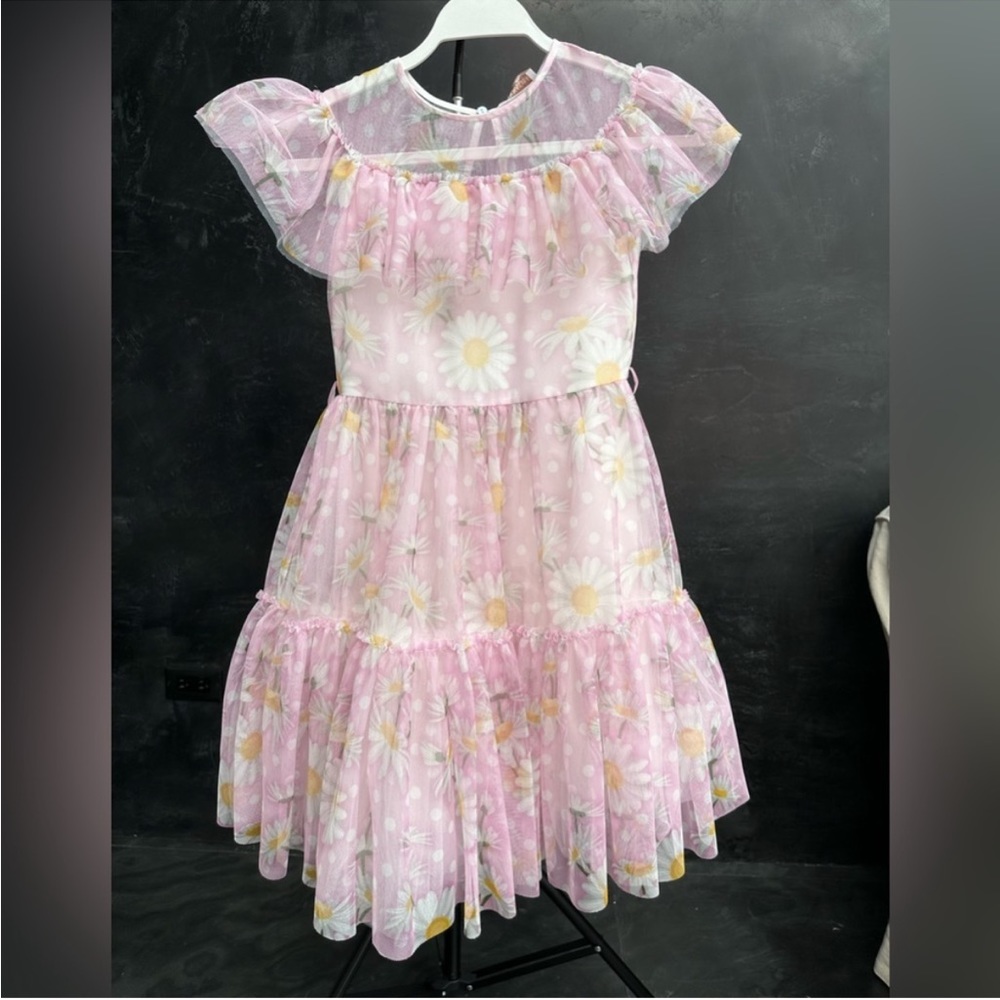 Monnalisa, floral tulle dress, 10 y.o.